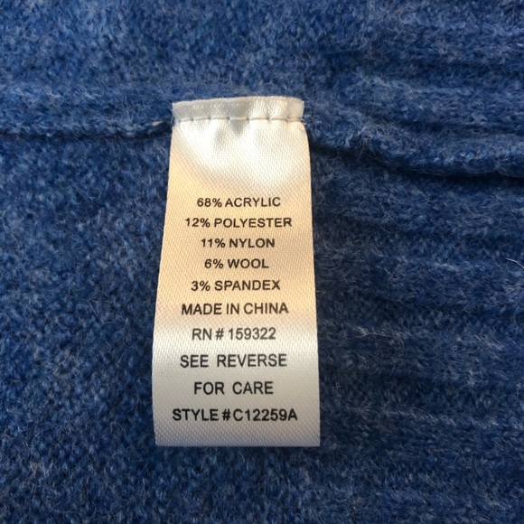 Anthropologie Blue Cardigan Sweater, Size Large - Picture 6 of 13